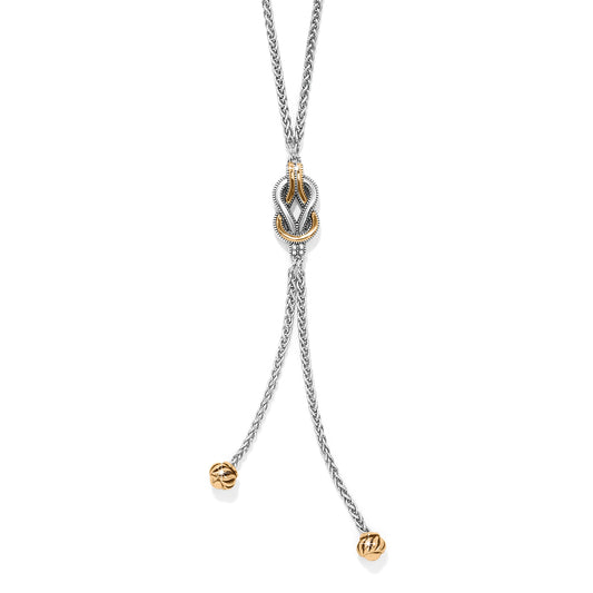 Interlok Harmony Lariat Necklace Two Tone