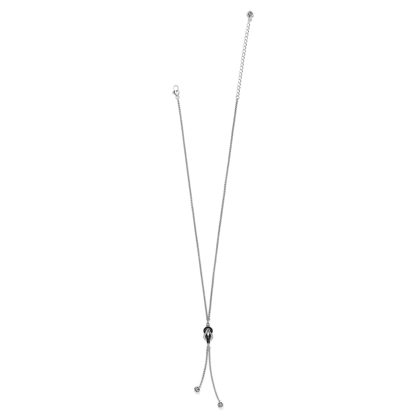 Interlok Harmony Lariat Necklace Silver-Black