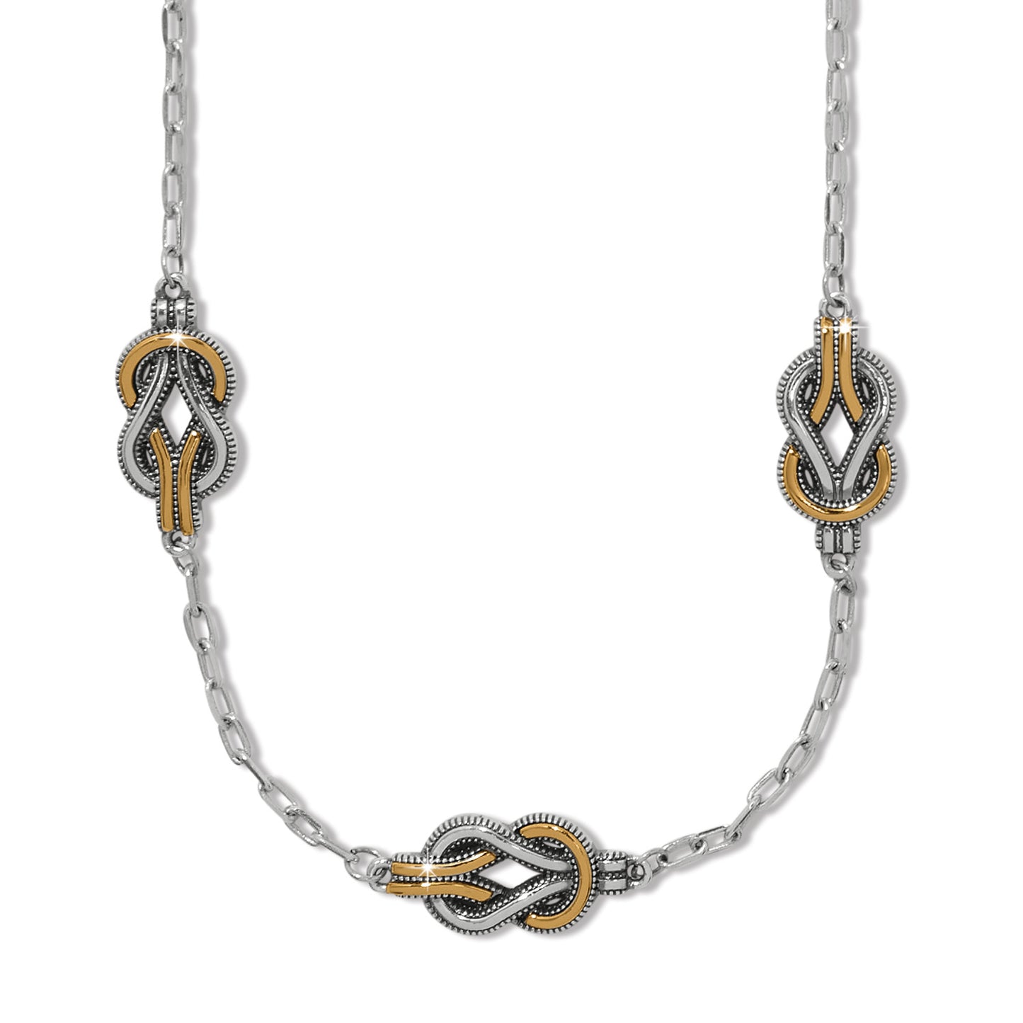 Interlok Harmony Trio Necklace Two Tone