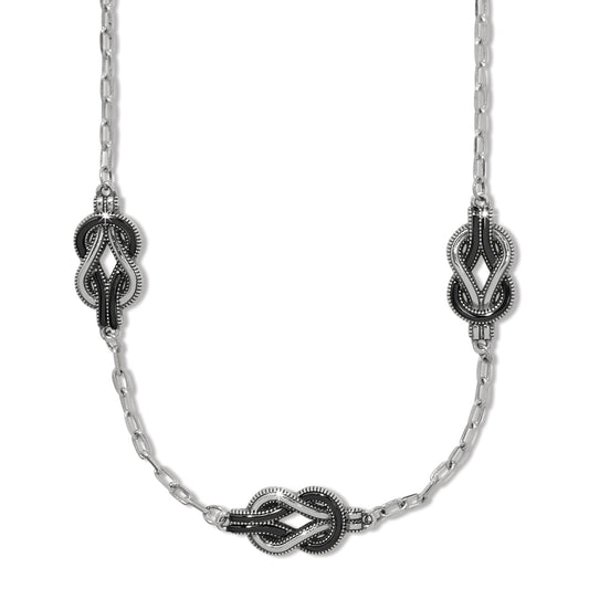 Interlok Harmony Trio Necklace Silver-Black