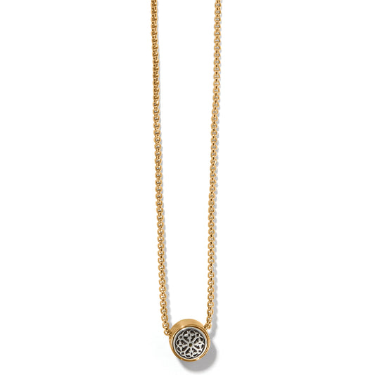 Ferrara Two Tone Luce Mini Pendant Necklace