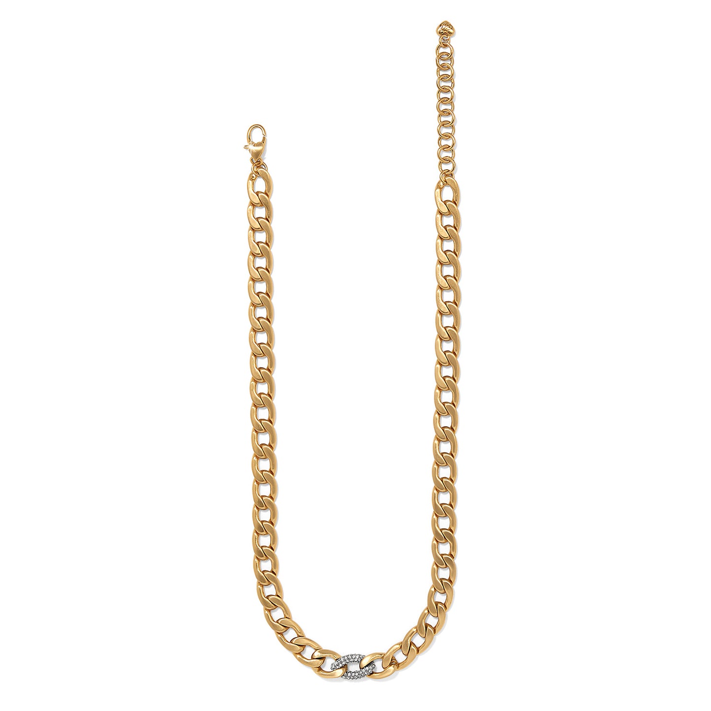 Cleo Pave Link Necklace Gold