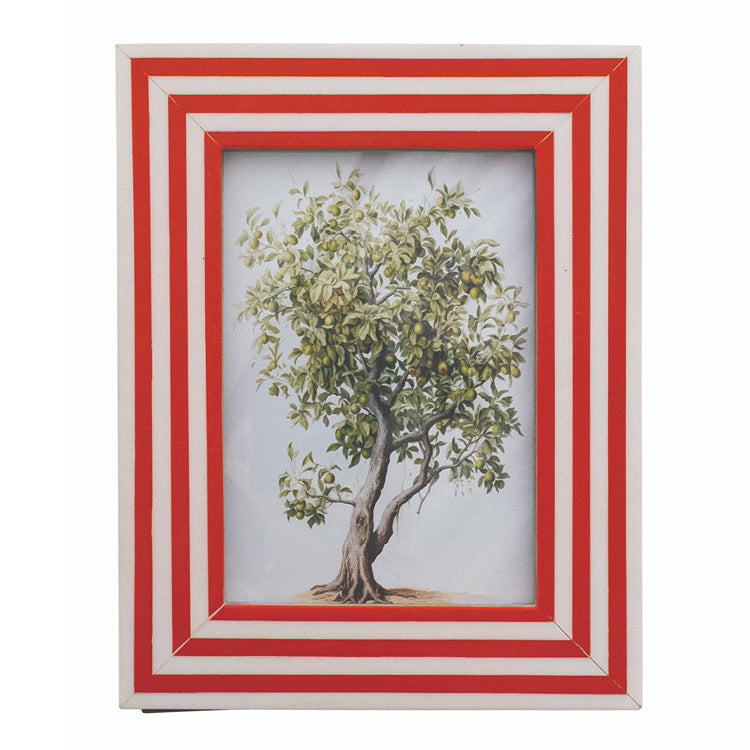 Red Striped Photo Frame