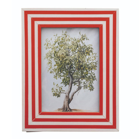 Red Striped Photo Frame