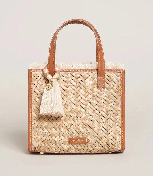 Straw Dune Satchel Crossbody Natural