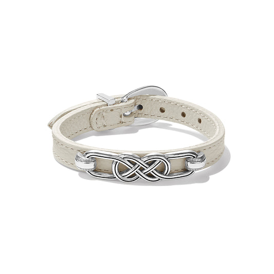 Interlok Braid Leather Bracelet Shoe White