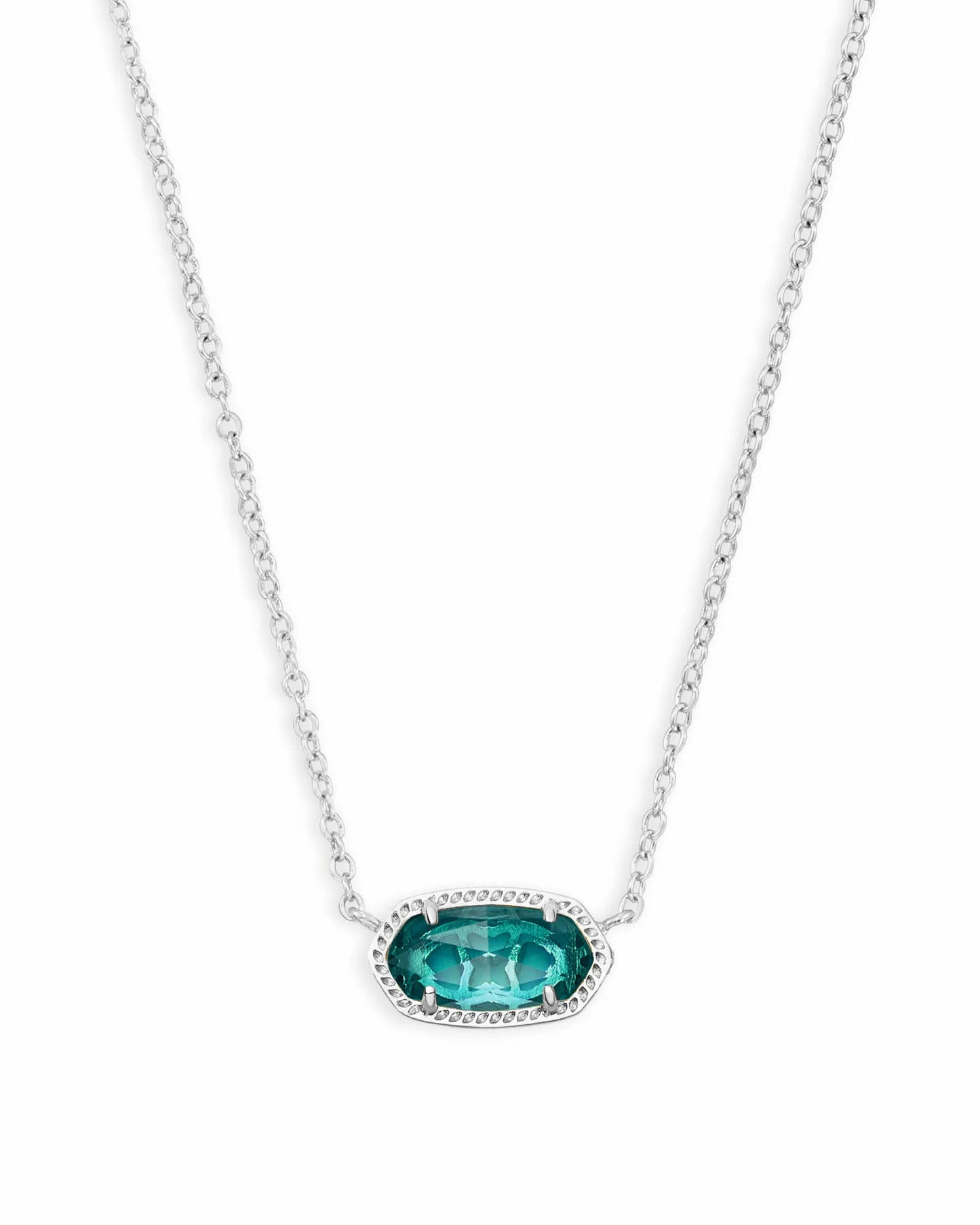 Elisa December Birthday Silver Necklace London Blue Glass