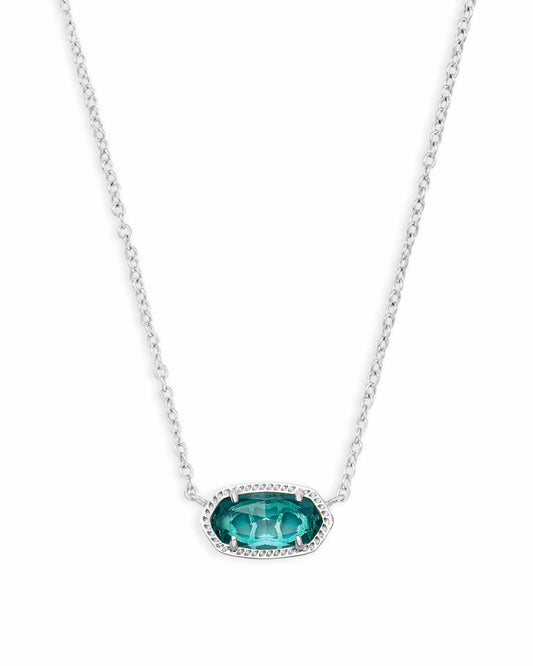 Elisa December Birthday Silver Necklace London Blue Glass