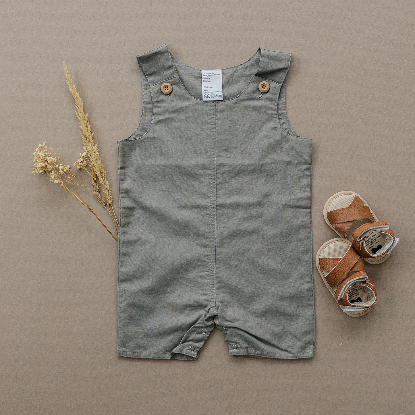 Sleeveless Linen Romper 3-6 Months Sale