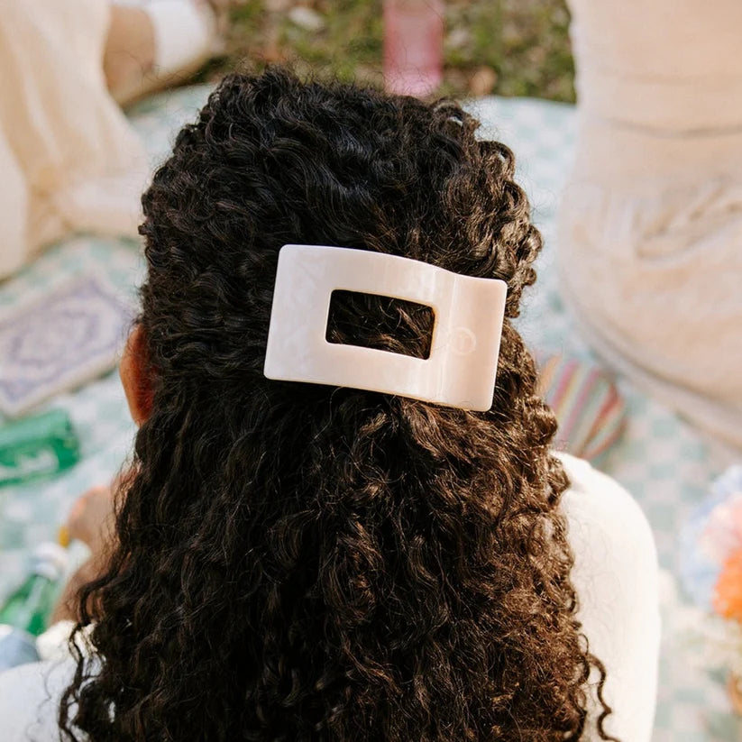 Teleties Medium Flat Rectangle Hair Clip Soft Surf