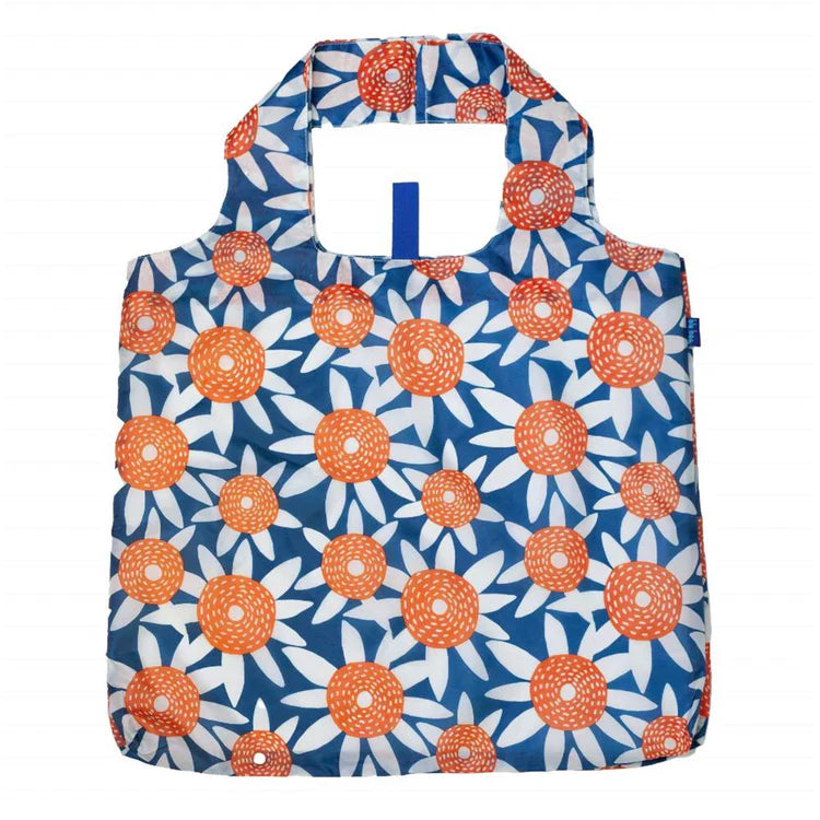 Straw Sunflowers Red Blu Bag in a Pouch