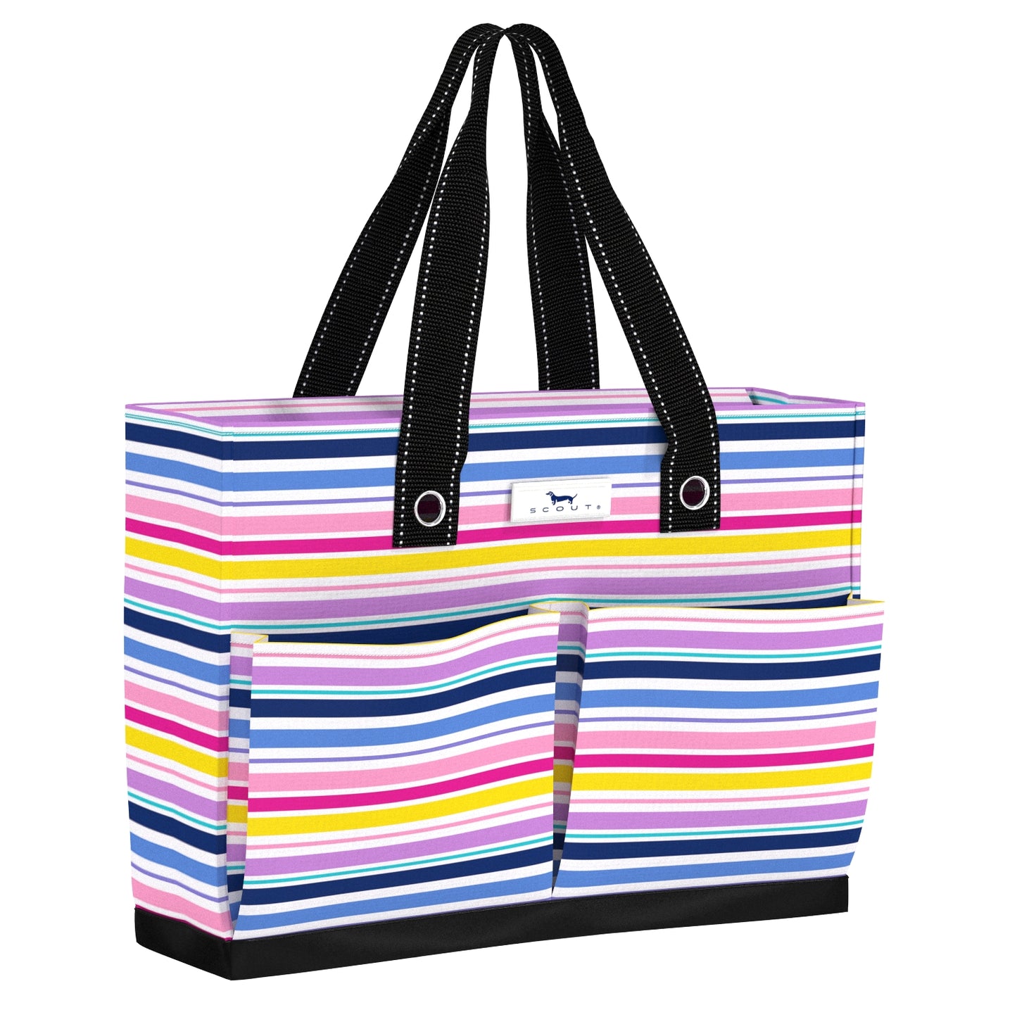 Scout Uptown Pocket Tote Medium Stripe a Pose