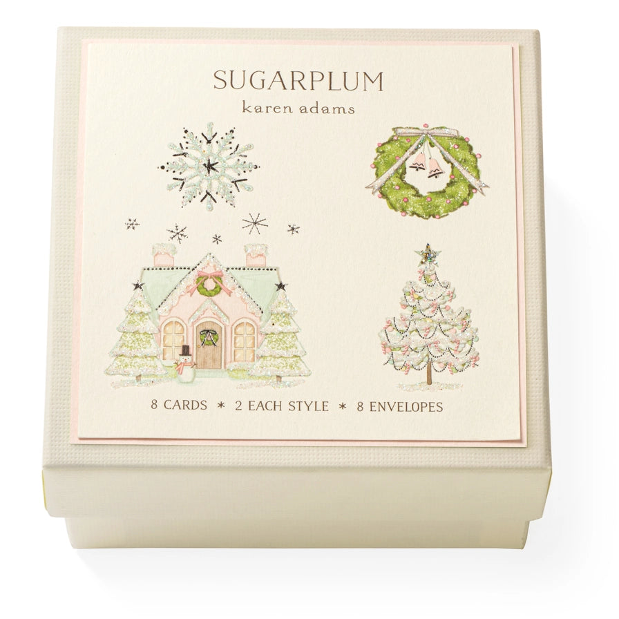 Sugarplum Gift Enclosure Box Set of 8 Cards