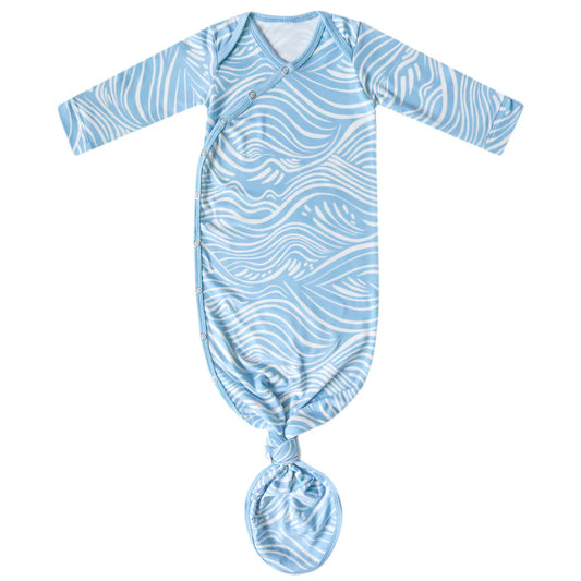 Newborn Knotted Gown Surf