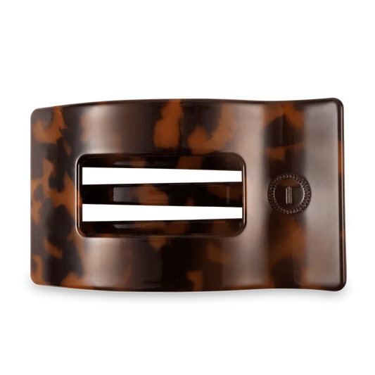 Teleties Large Flat Rectangle Hair Clip Tortoise