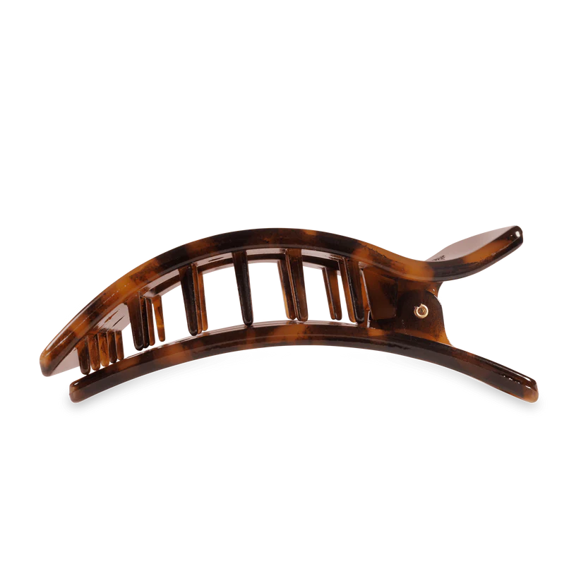 Teleties Large Flat Rectangle Hair Clip Tortoise