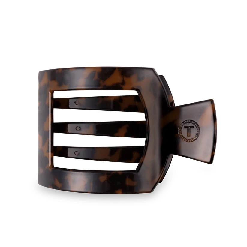 Tortoise Large Flat Square Hair Clip