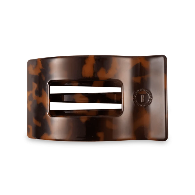 Teleties Medium Flat Rectangle Hair Clip Tortoise