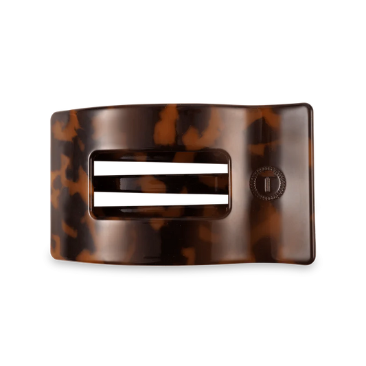 Teleties Medium Flat Rectangle Hair Clip Tortoise