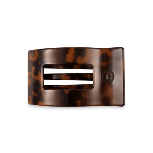 Tortoise Medium Flat Rectangle Hair Clip