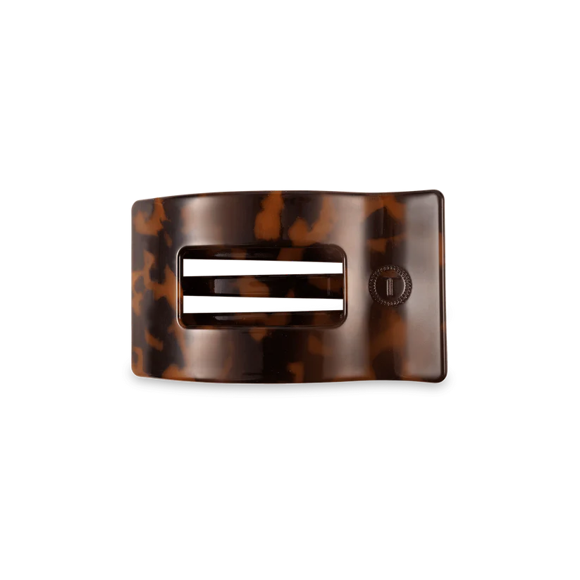 Teleties Small Flat Rectangle Hair Clip Tortoise