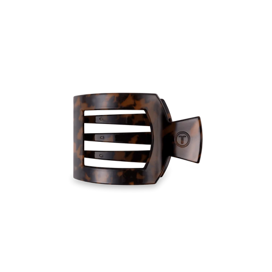 Teleties Small Flat Square Clip Tortoise