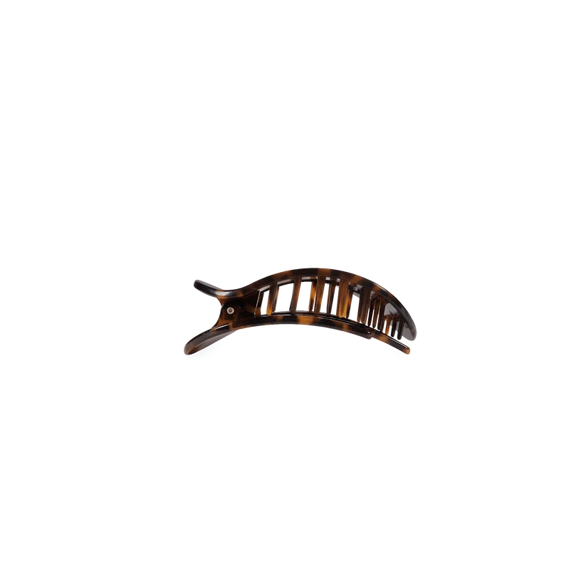 Tortoise Tiny Flat Round Hair Clip