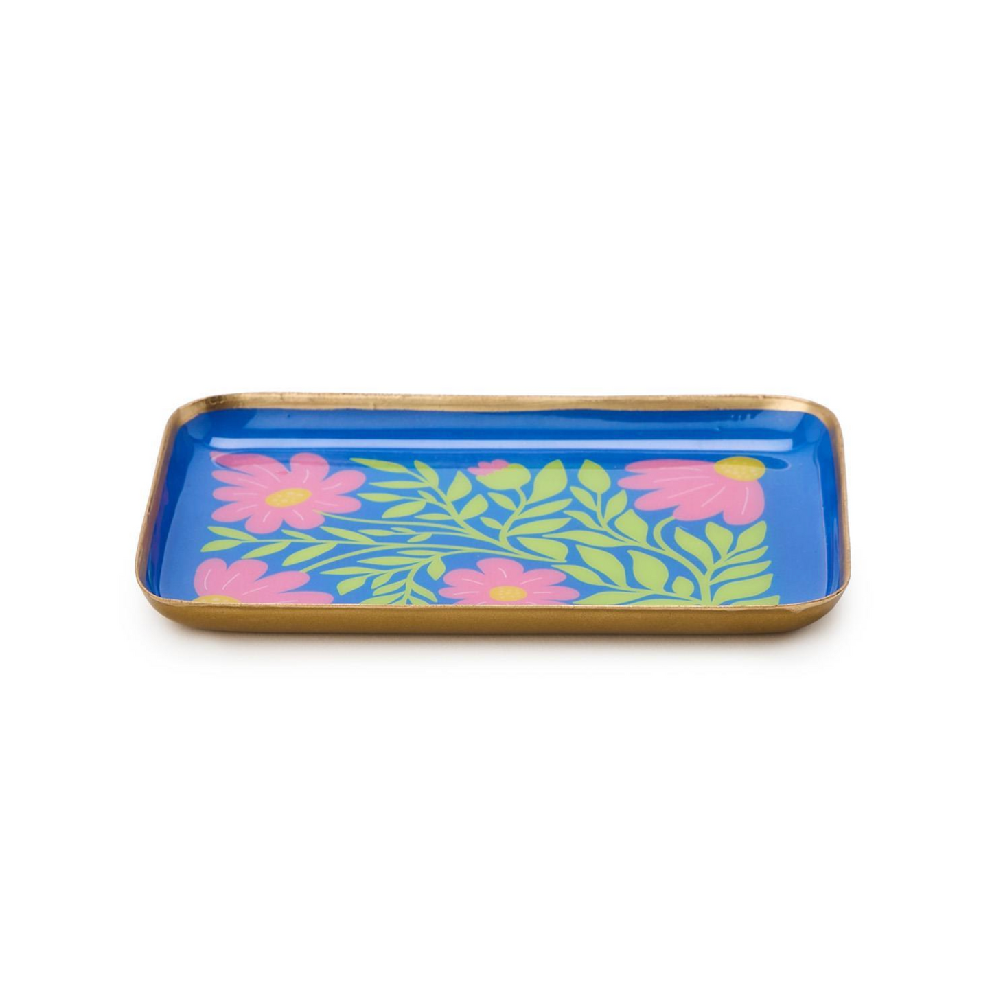 Blue Medium Petal Pop Metal Trinket Tray