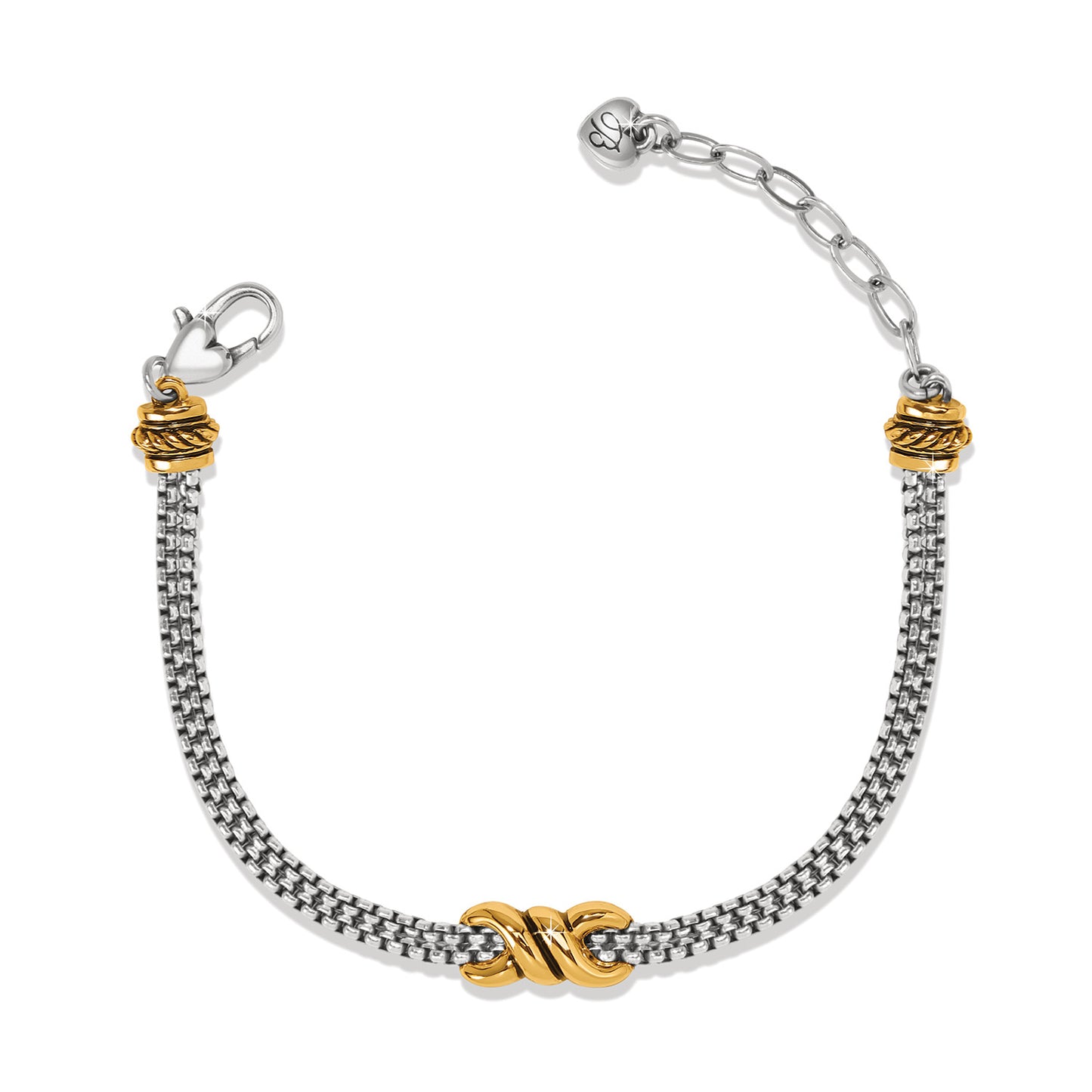 Interlok Twist Double Chain Bracelet Two Tone