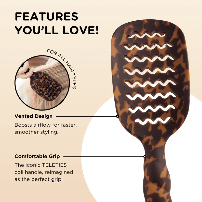 Vented Full-Size Hair Brush Tortoise