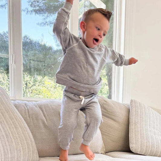 Fleece Sweatsuit Heather Grey
