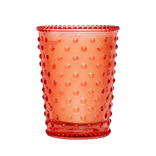 Hobnail Glass Candle Watermelon Basil