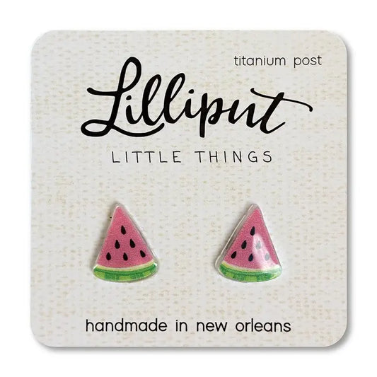 Lilliput Watermelon Slice Earrings
