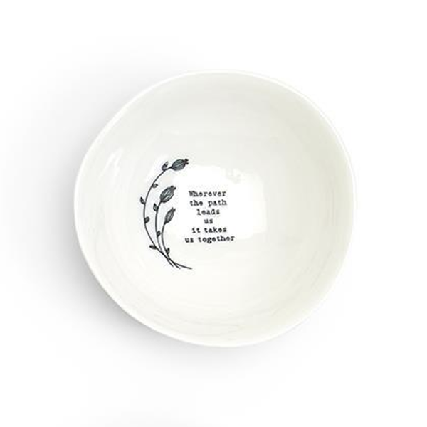 Wherever the Path White Wobbly Bowl