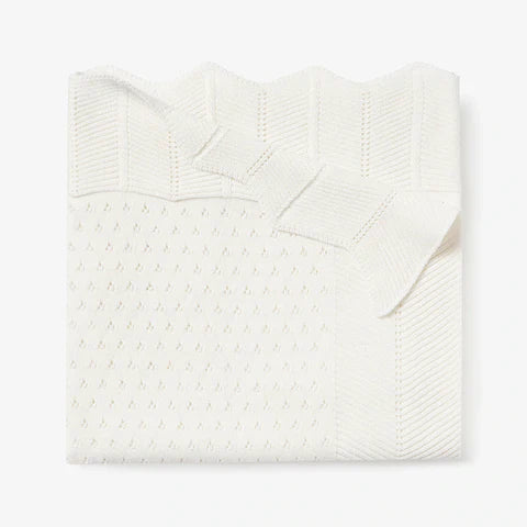 Pointelle Cotton Knit Baby Blanket