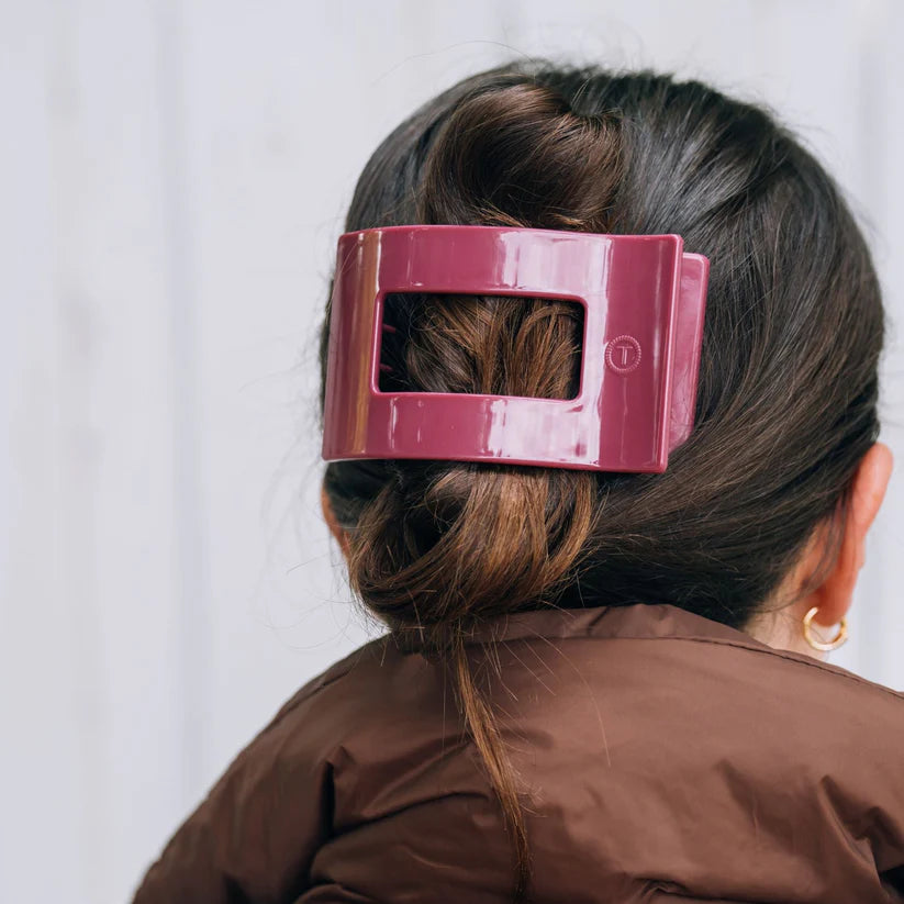 Teleties Large Flat Rectangle Hair Clip Wild Side