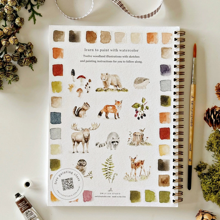 Watercolor Workbook Woodland