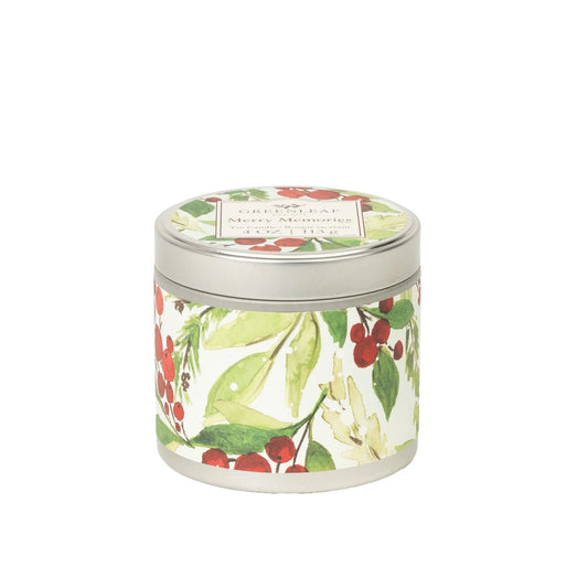 Merry Memories Tin Candle