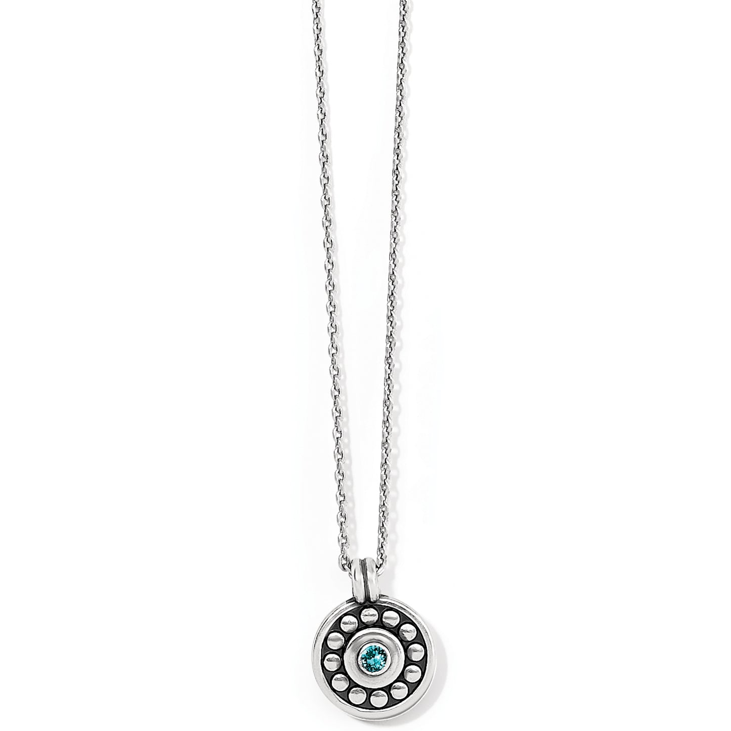 Pebble Dot Medali Petite Reversible Necklace December-Zircon