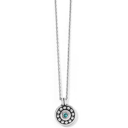 Pebble Dot Medali Petite Reversible Necklace December-Zircon